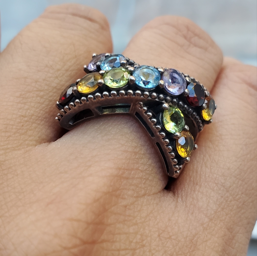 Effy Multi-Gemstone Crisscross Statement Ring In … - image 8